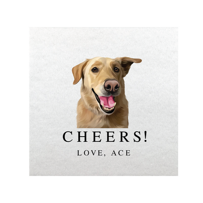 Custom Pet Full Color Cheers Wedding Napkins