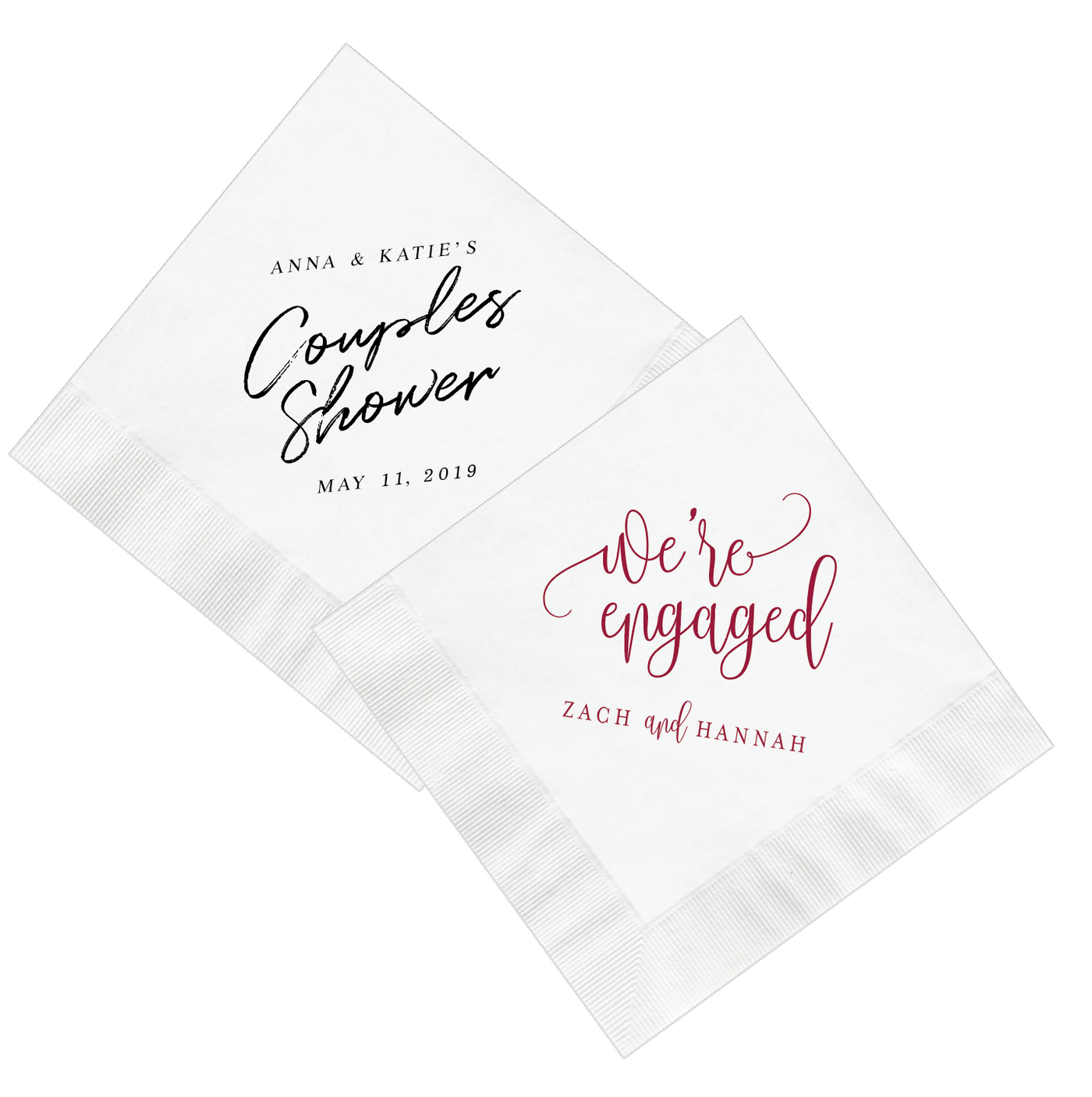 Engagement Party Personalized Napkins