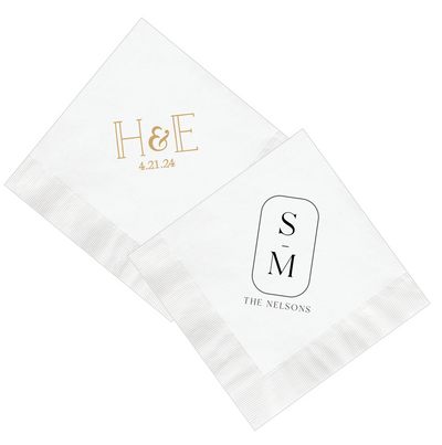 Monogram Wedding Napkins