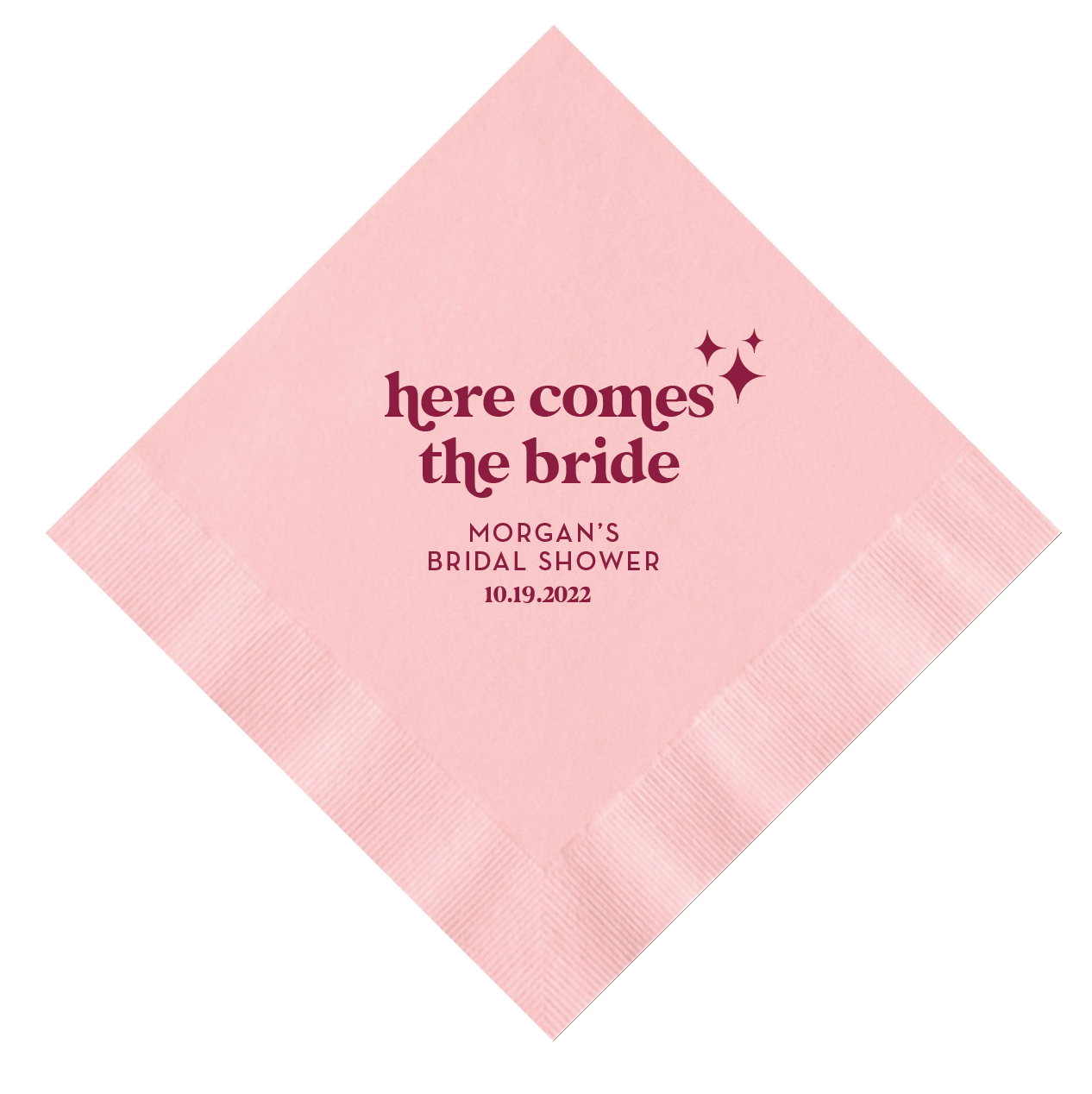 Here Comes the Bride Bridal Shower Napkins