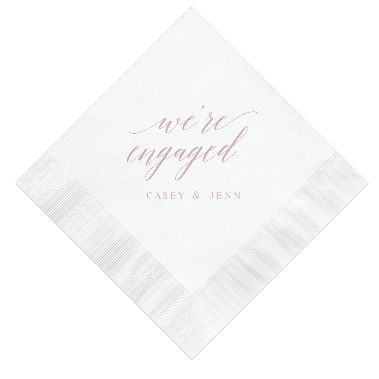 We're Engaged Cocktail Napkins