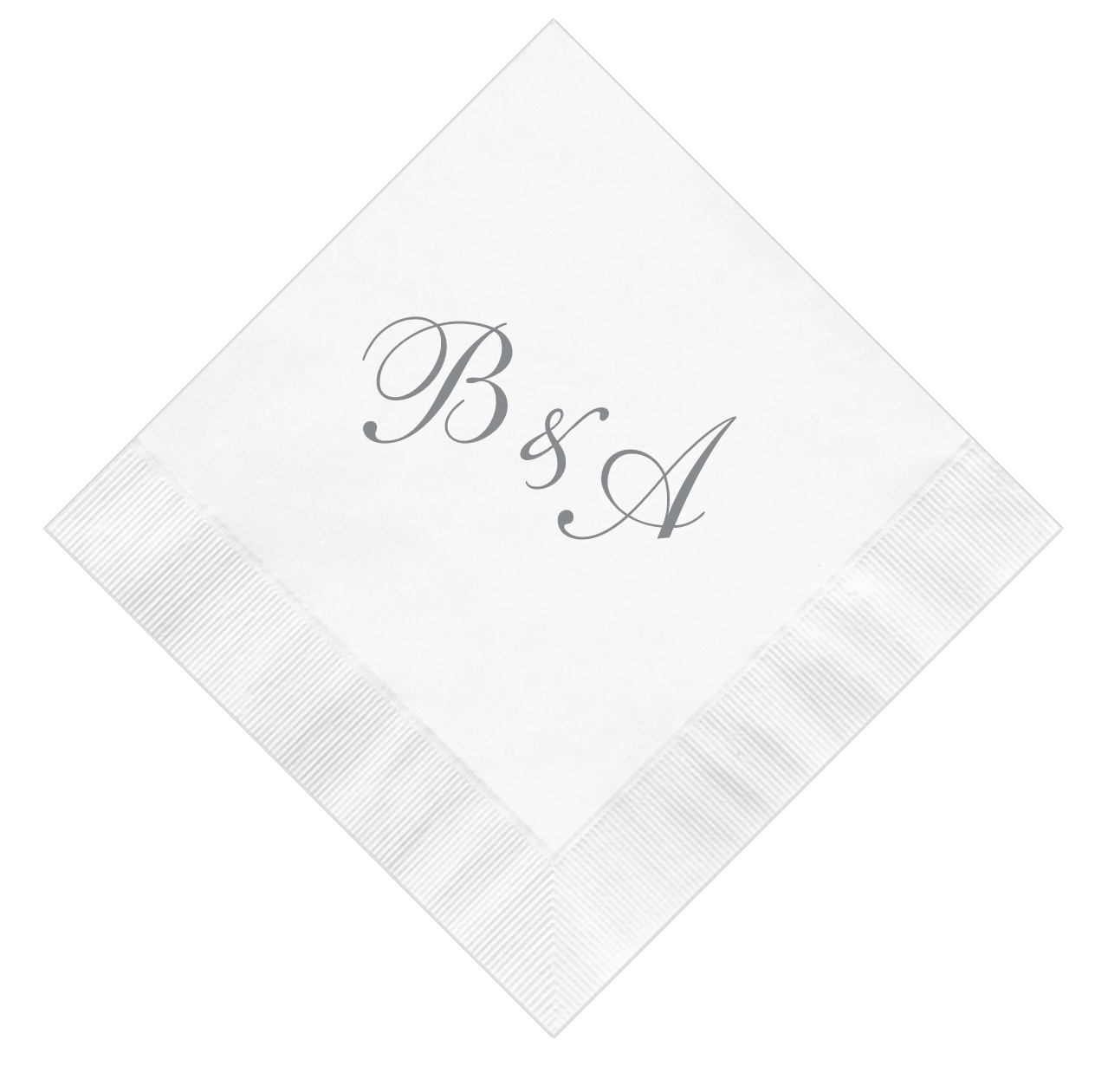 Custom Initial Monogram Napkins for Weddings