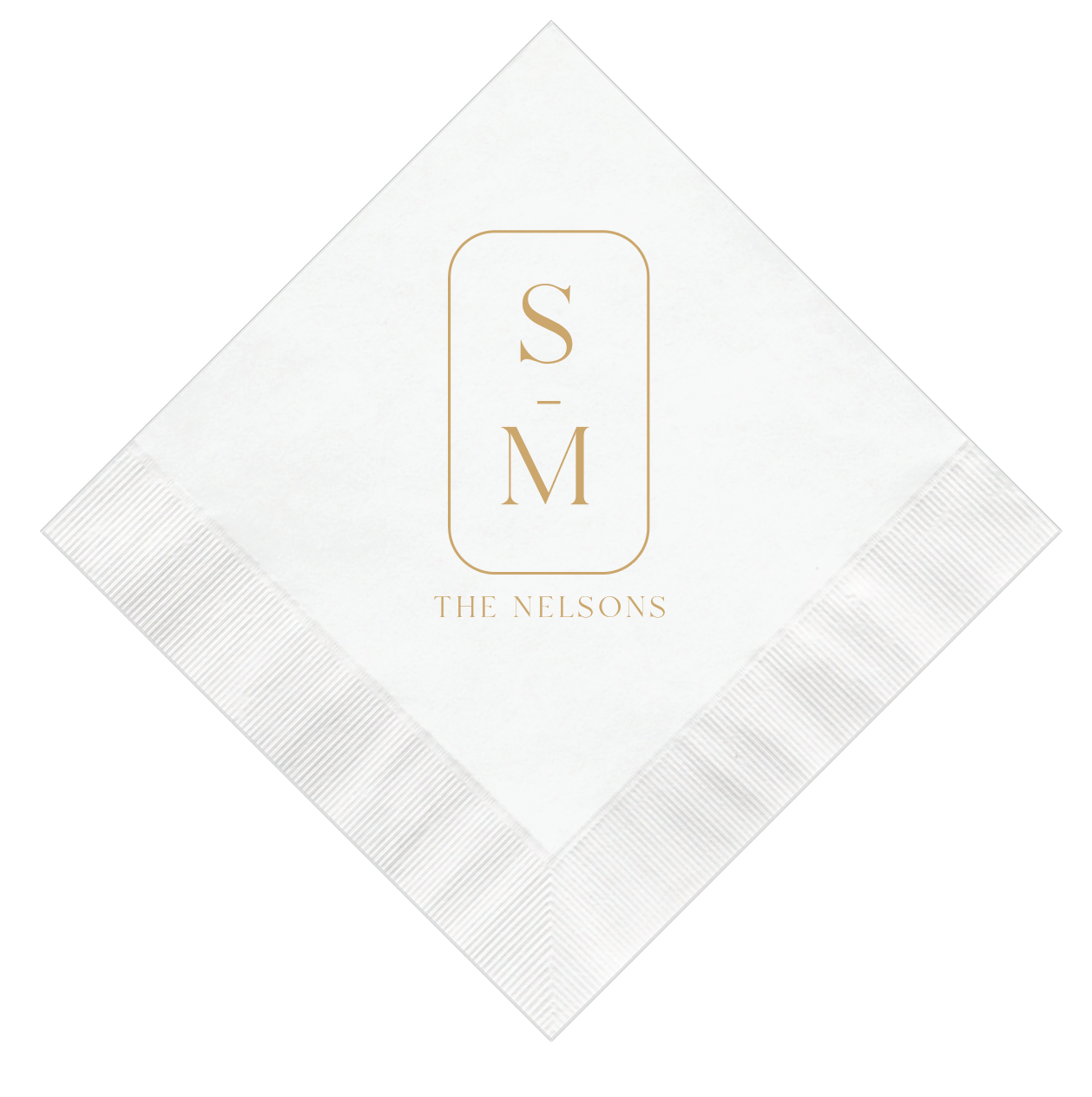 Wedding Napkins with Personalized Monogram