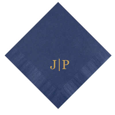 Custom Monogram Napkins for Wedding Reception