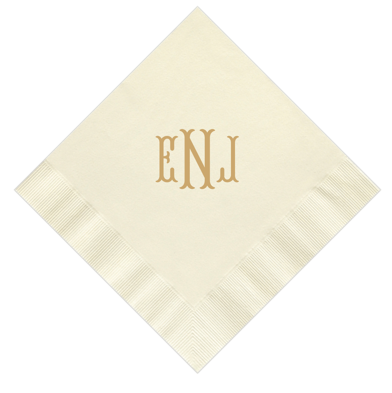 Elegant Monogram Napkins for Weddings - Napkins - Foil Stamped