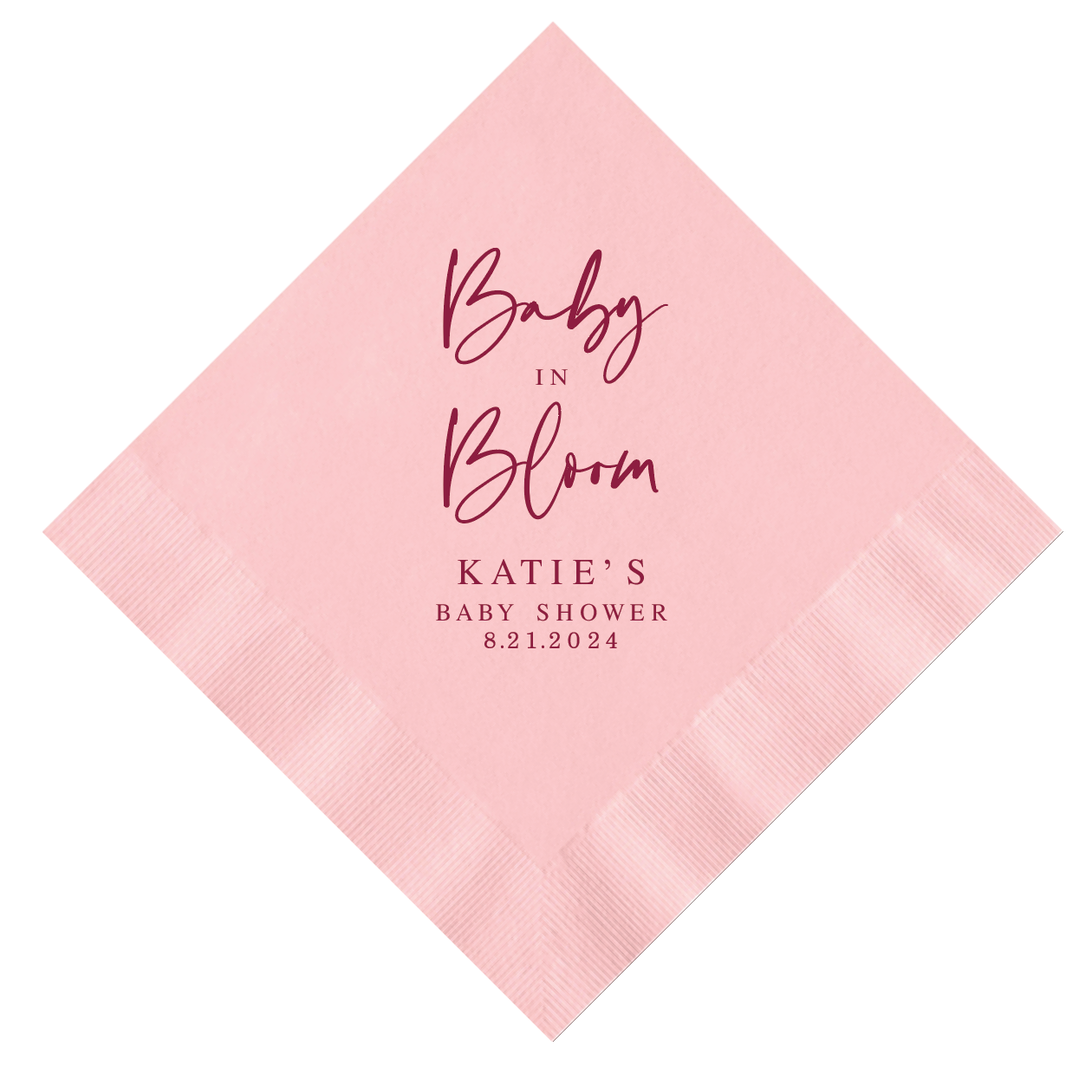 Baby in Bloom Personalized Baby Shower Napkins