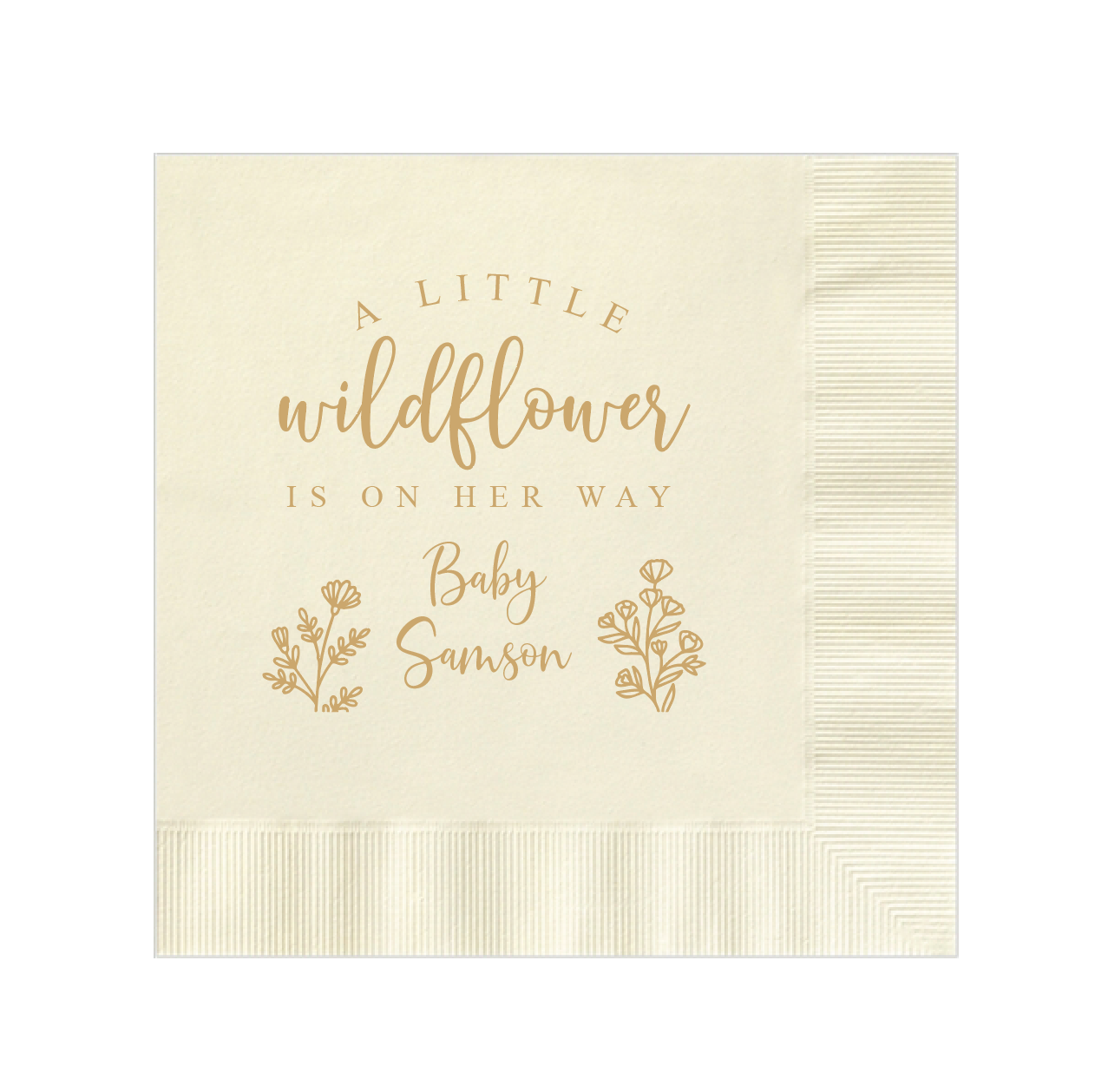 A Little Wildflower Baby Shower Napkins