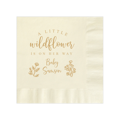 A Little Wildflower Baby Shower Napkins