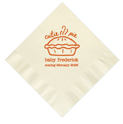 Cutie Pie Baby Shower Theme Napkins