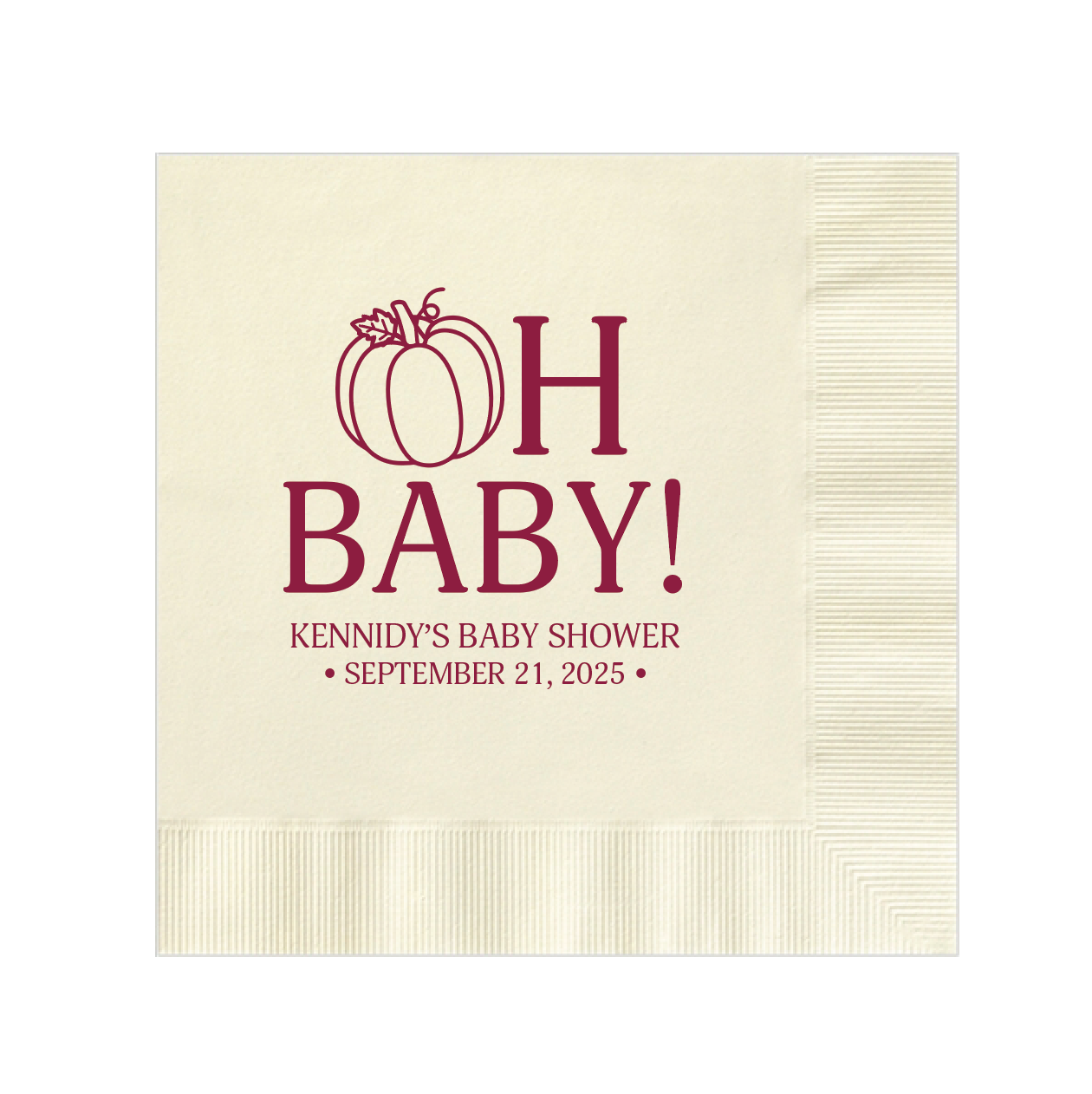 Fall Oh Baby Shower Theme Napkins