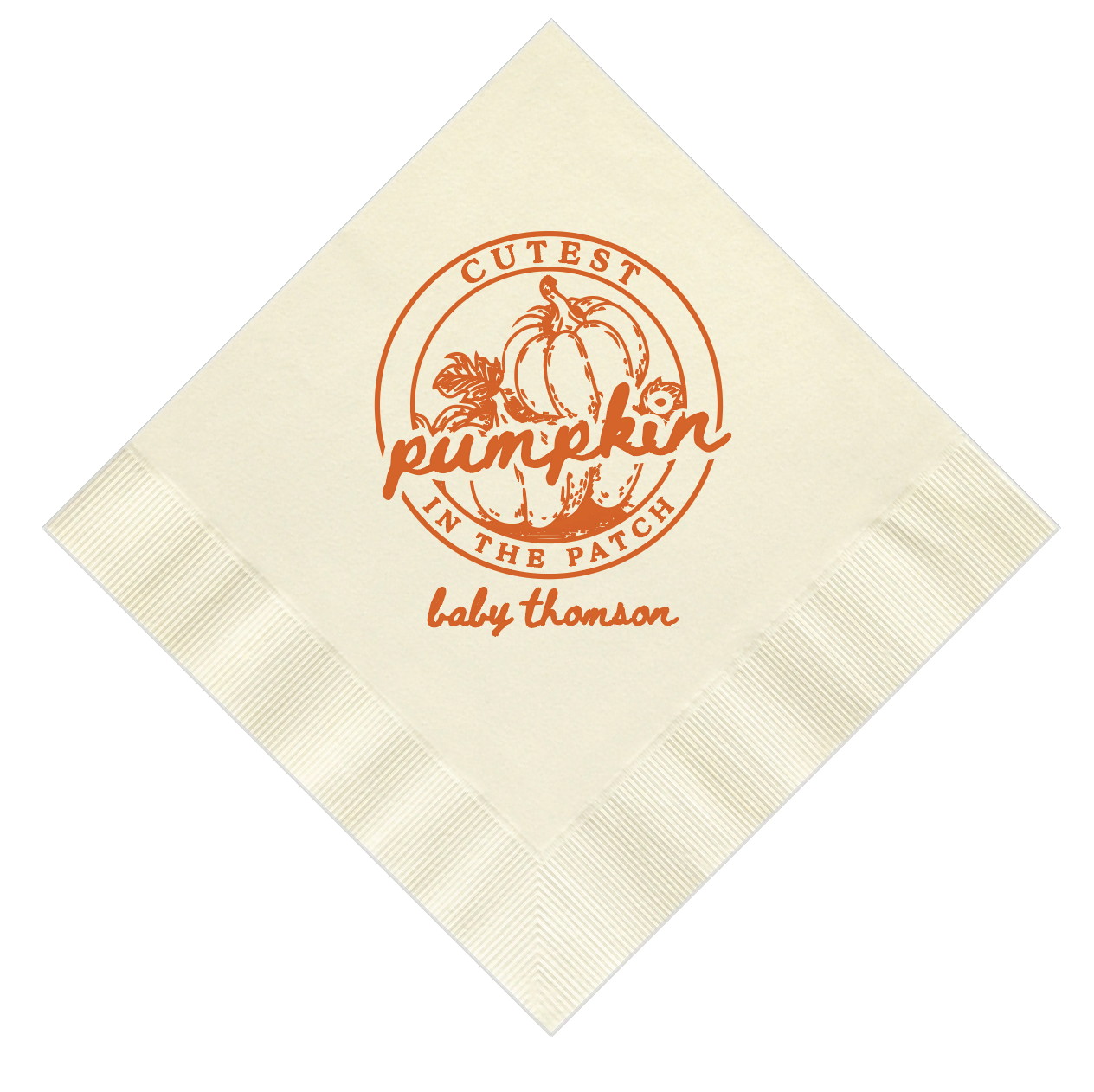 Cutest Pumpkin in the Patch Baby Shower Theme Napkins