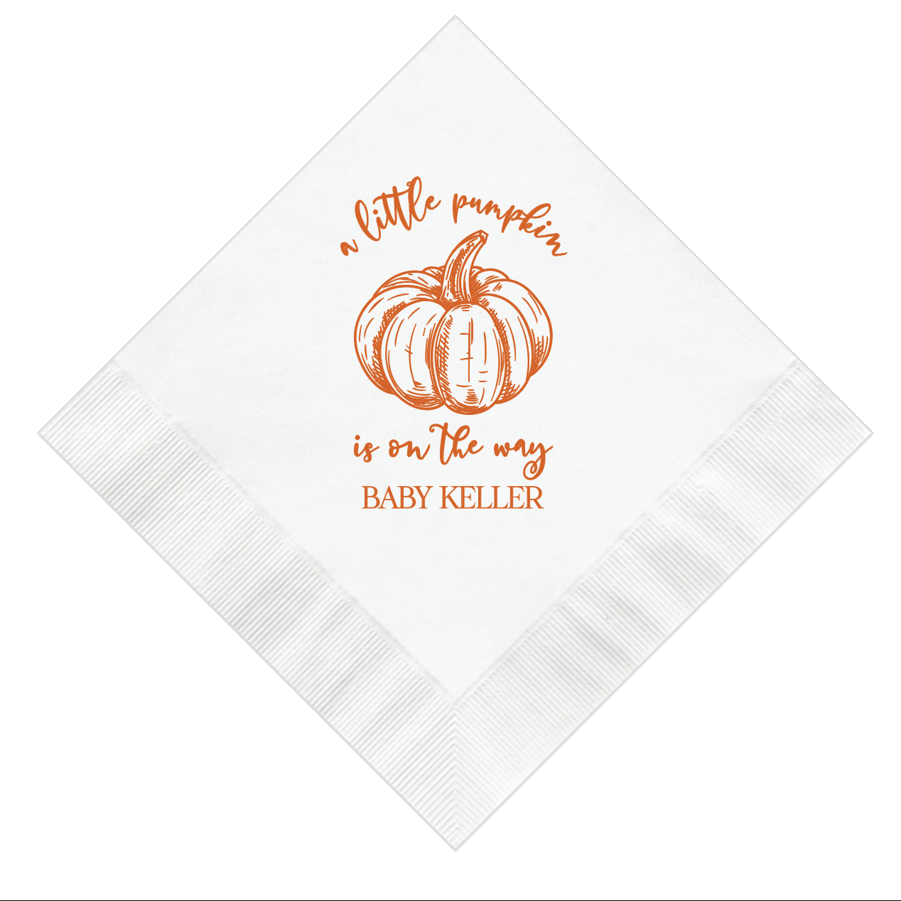 Little Pumpkin Baby Shower Theme Napkins