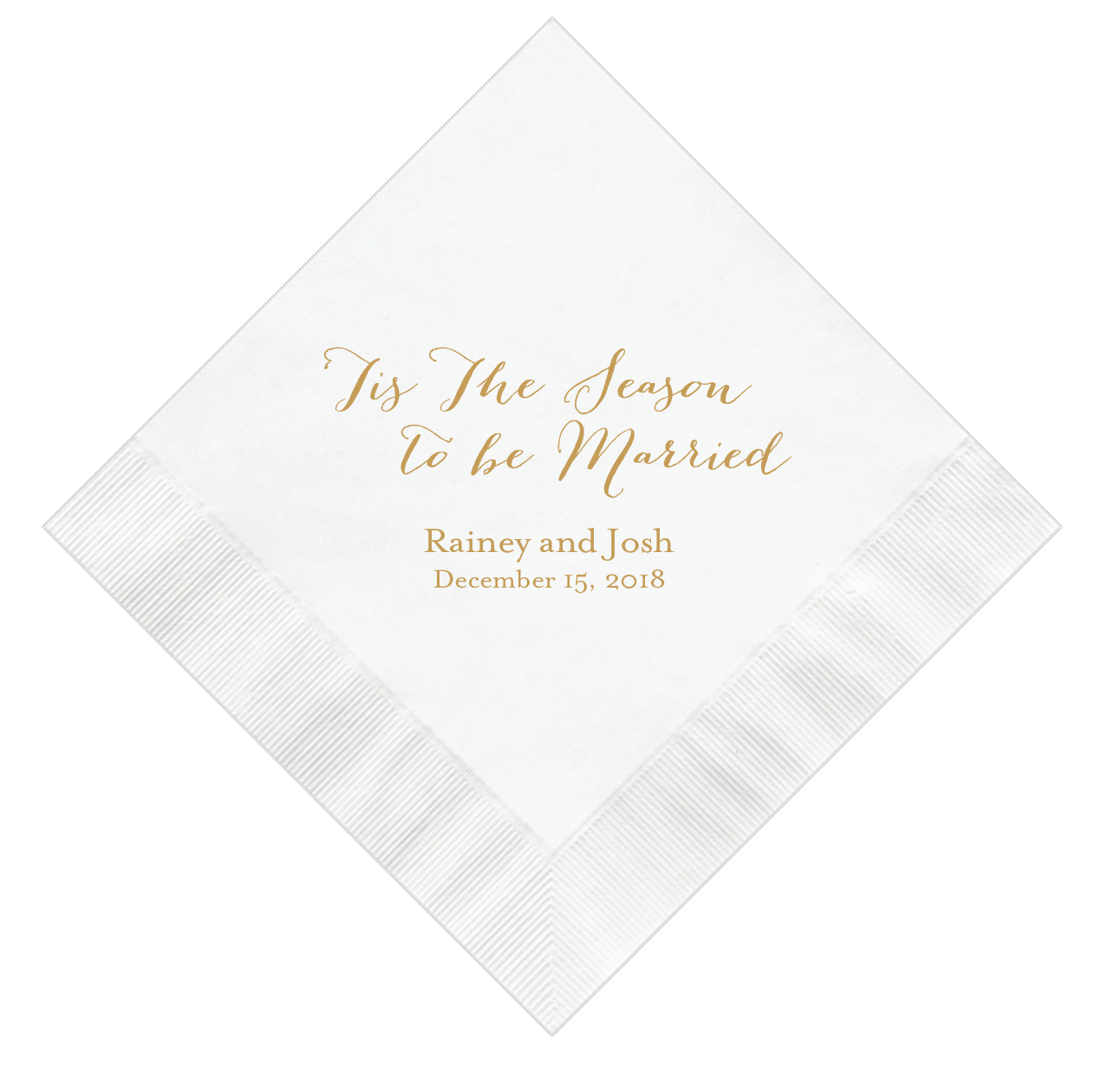 Tis the Season to be Married Wedding Napkins