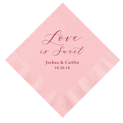 Love is Sweet Wedding Napkins