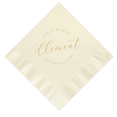 Last Name Wedding Napkins