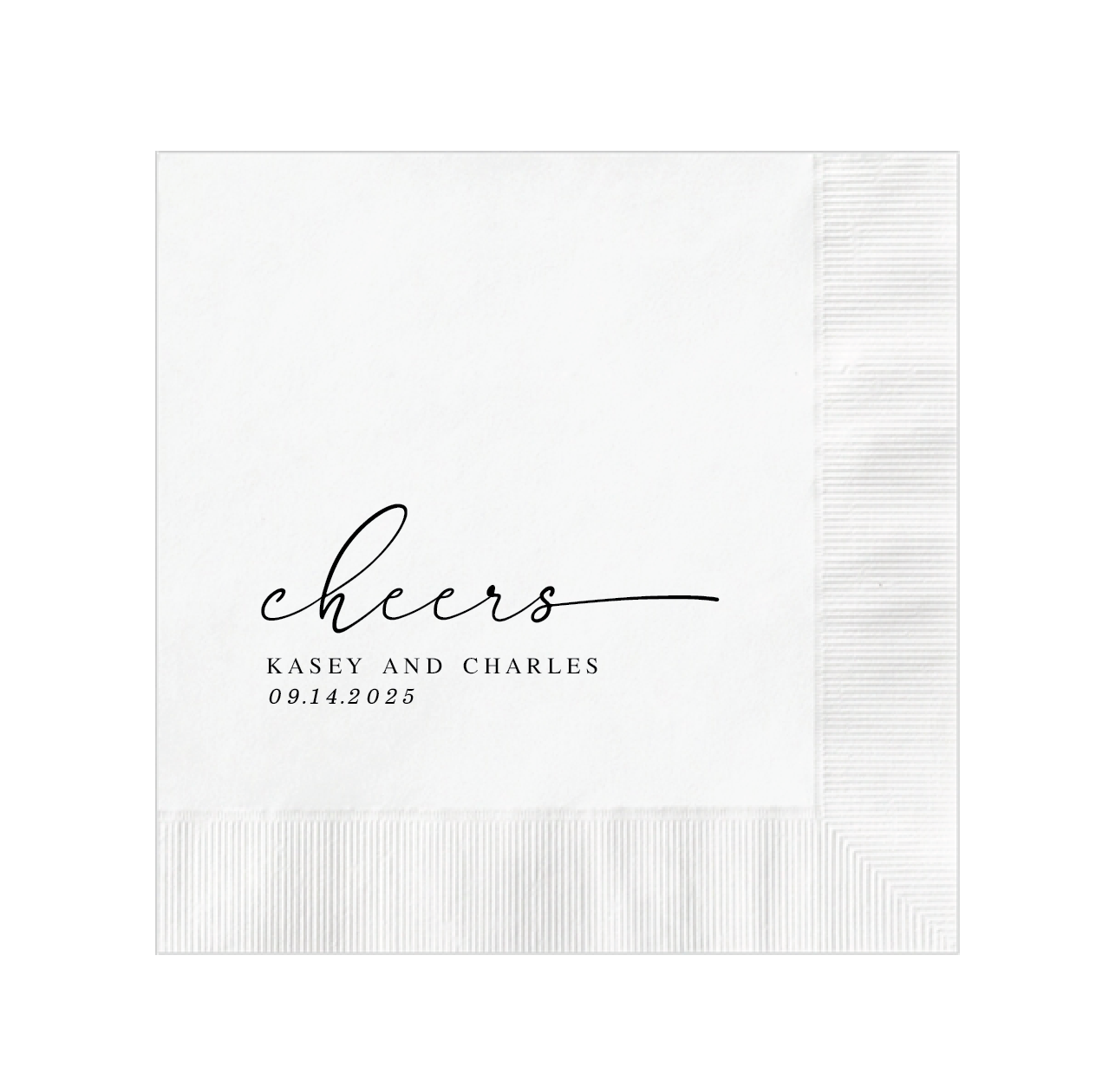 Cheers! Personalized Wedding Napkins