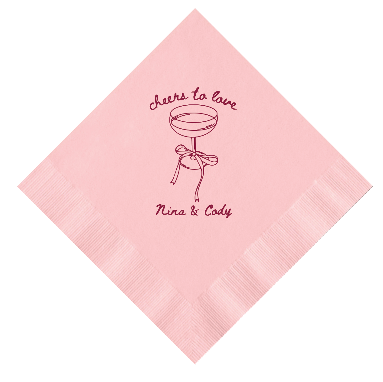 Cheers to Love Wedding Napkins