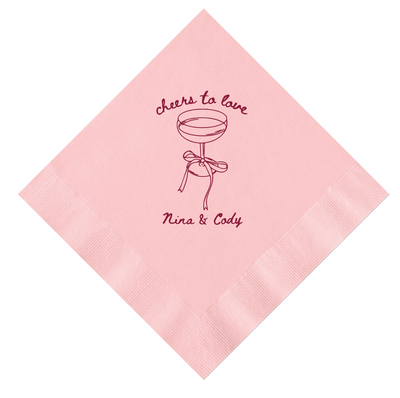 Cheers to Love Wedding Napkins