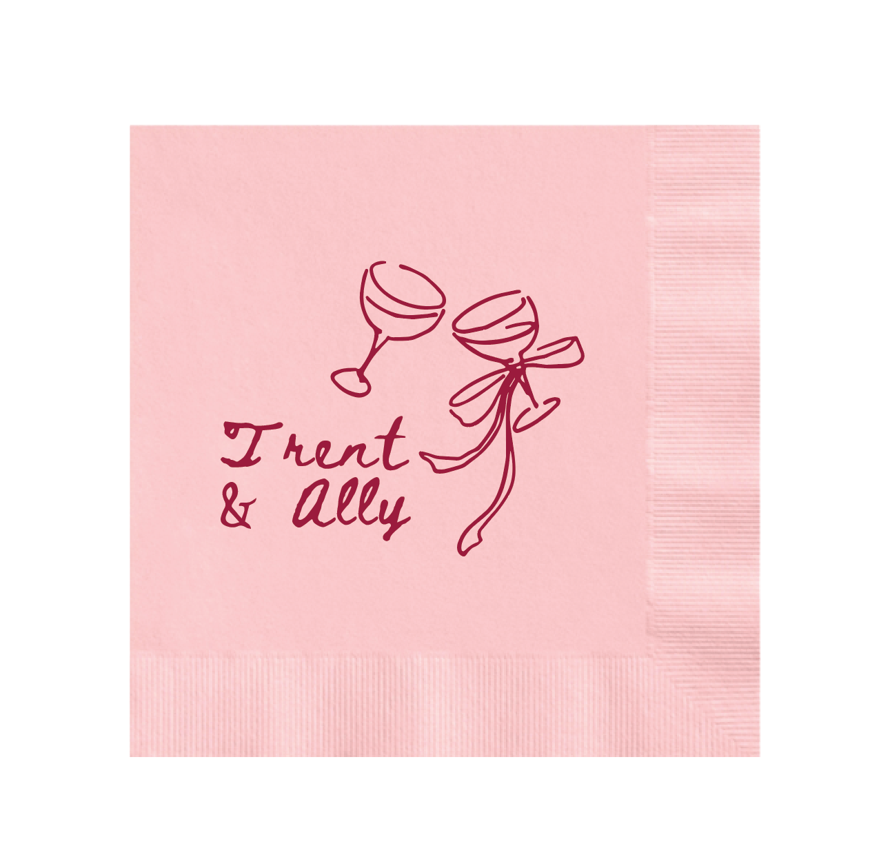 Toast To Forever Personalized Wedding Napkins - Napkins - Foil Stamped