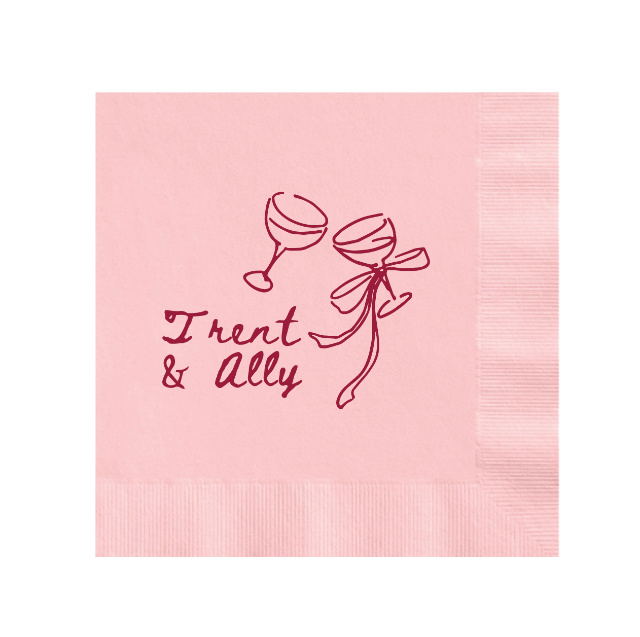 Cheers Personalized Wedding Napkins