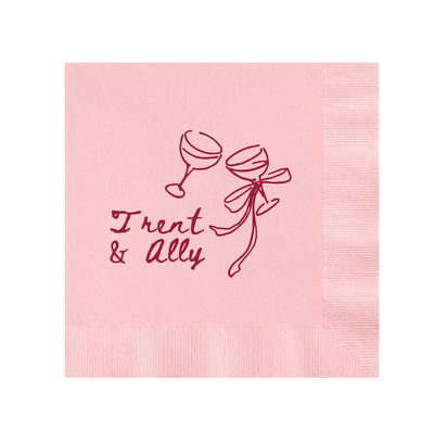 Cheers Personalized Wedding Napkins