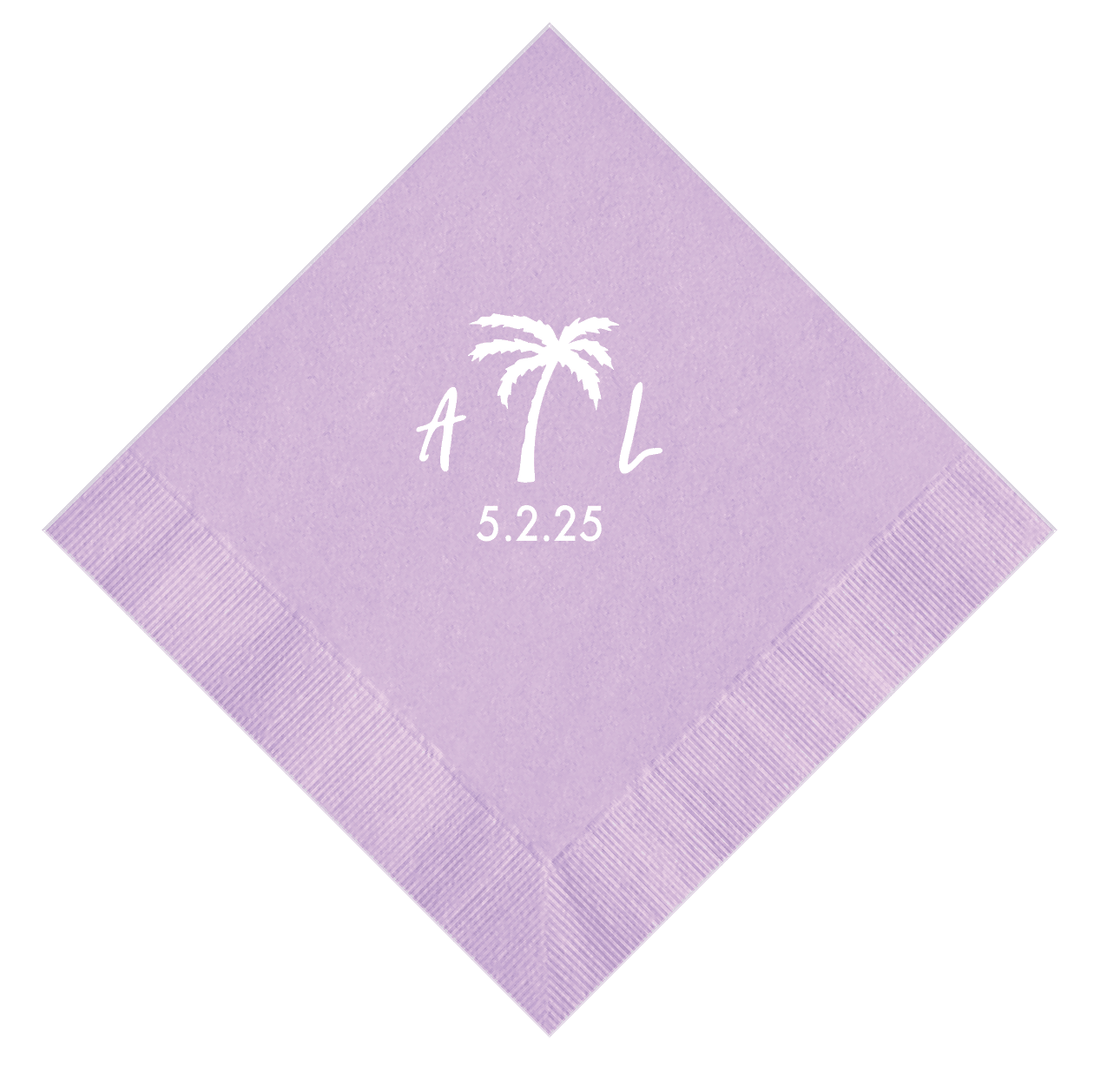 Palm Tree Wedding Napkins - Napkins - Foil Stamped