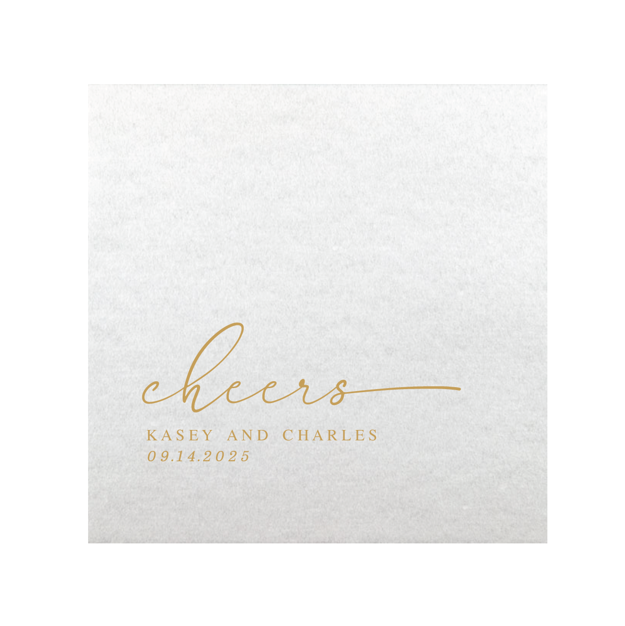 Personalized Cheers Wedding Premium Linun Uncoined Napkins