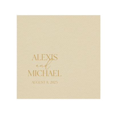 Custom First Name Wedding Premium Linun Uncoined Napkins