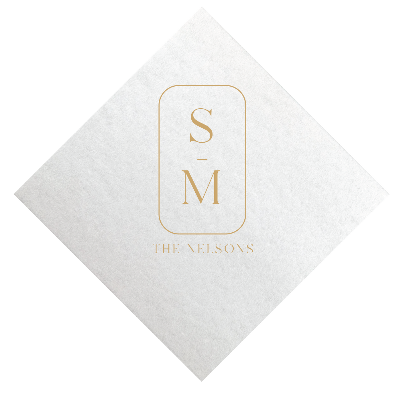 Custom Initials Wedding Premium Linun Uncoined Napkins