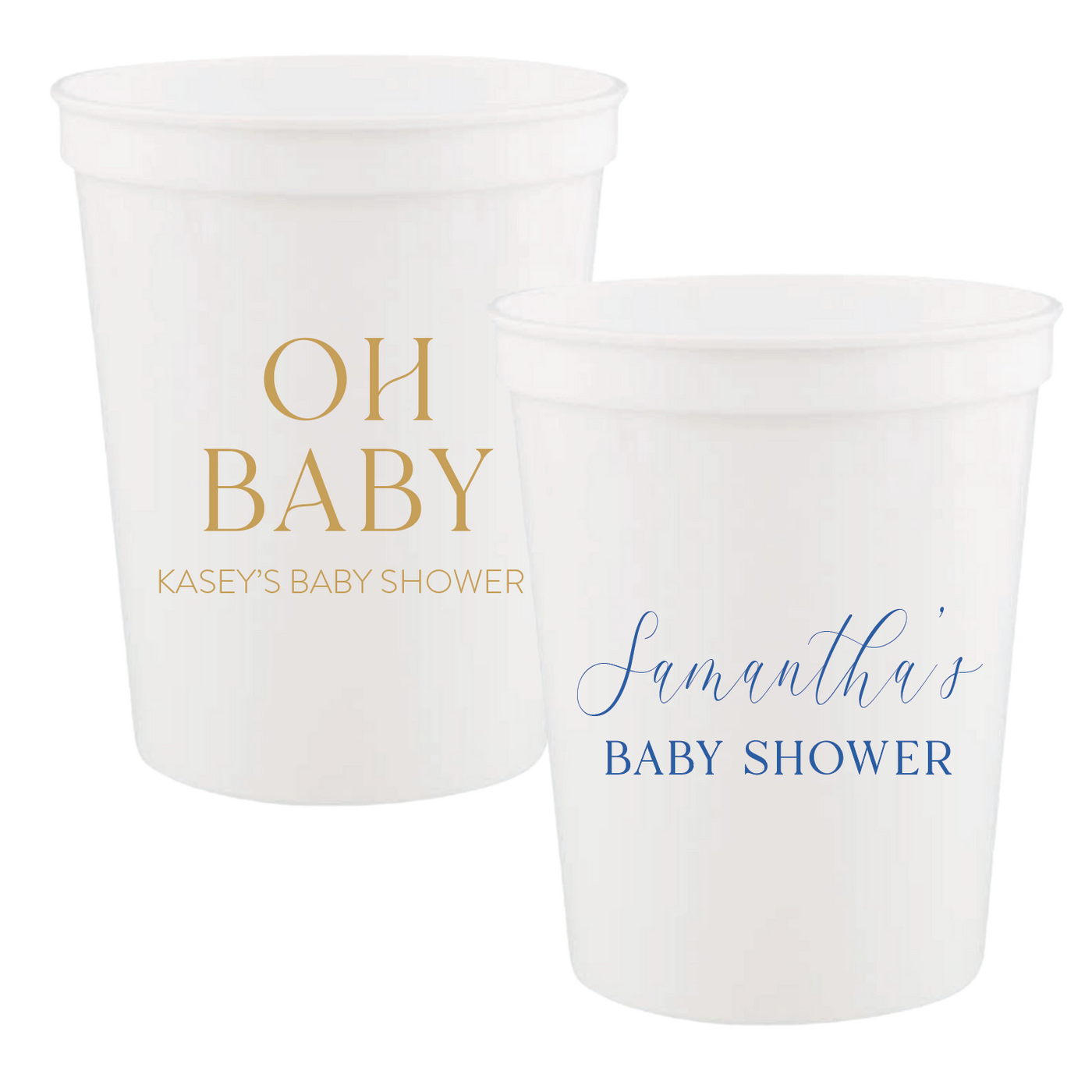 Personalized Baby Shower Stadium Cups