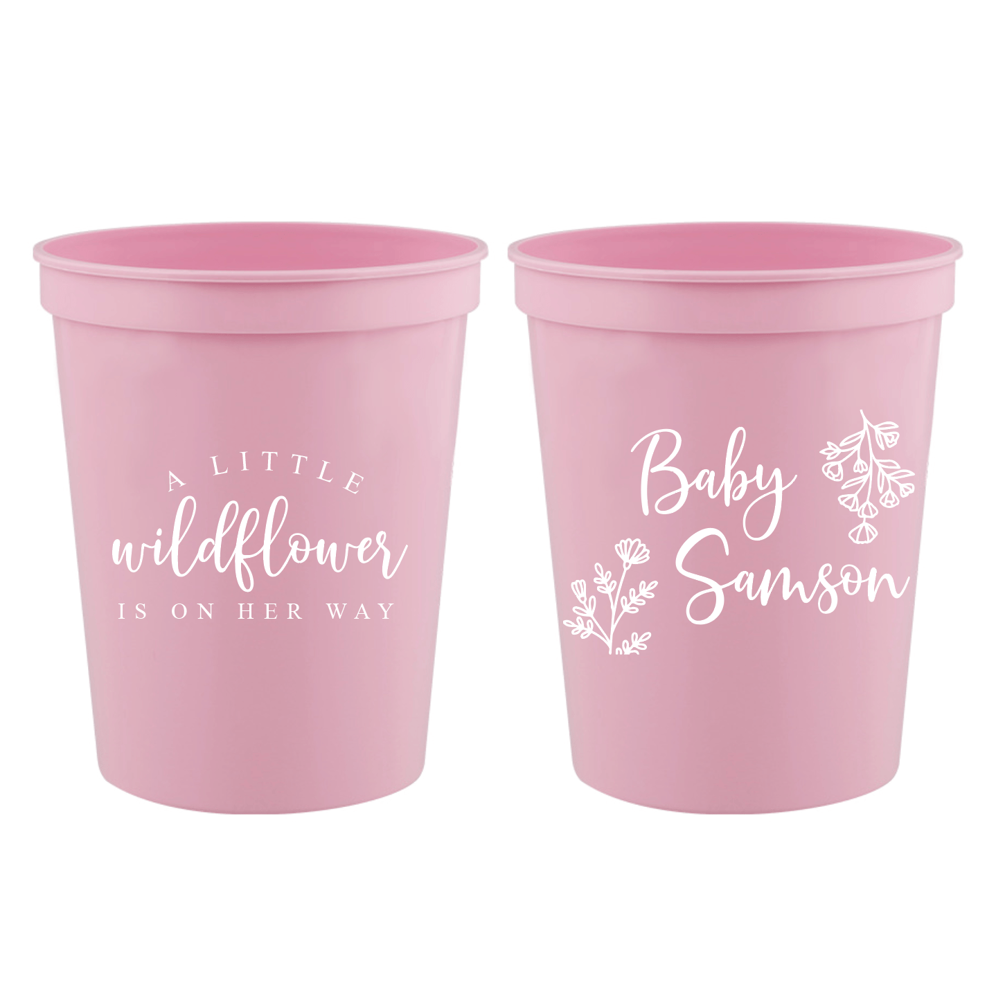 A Little Wildflower Baby Shower Stadium Cups - Cup - Stadium