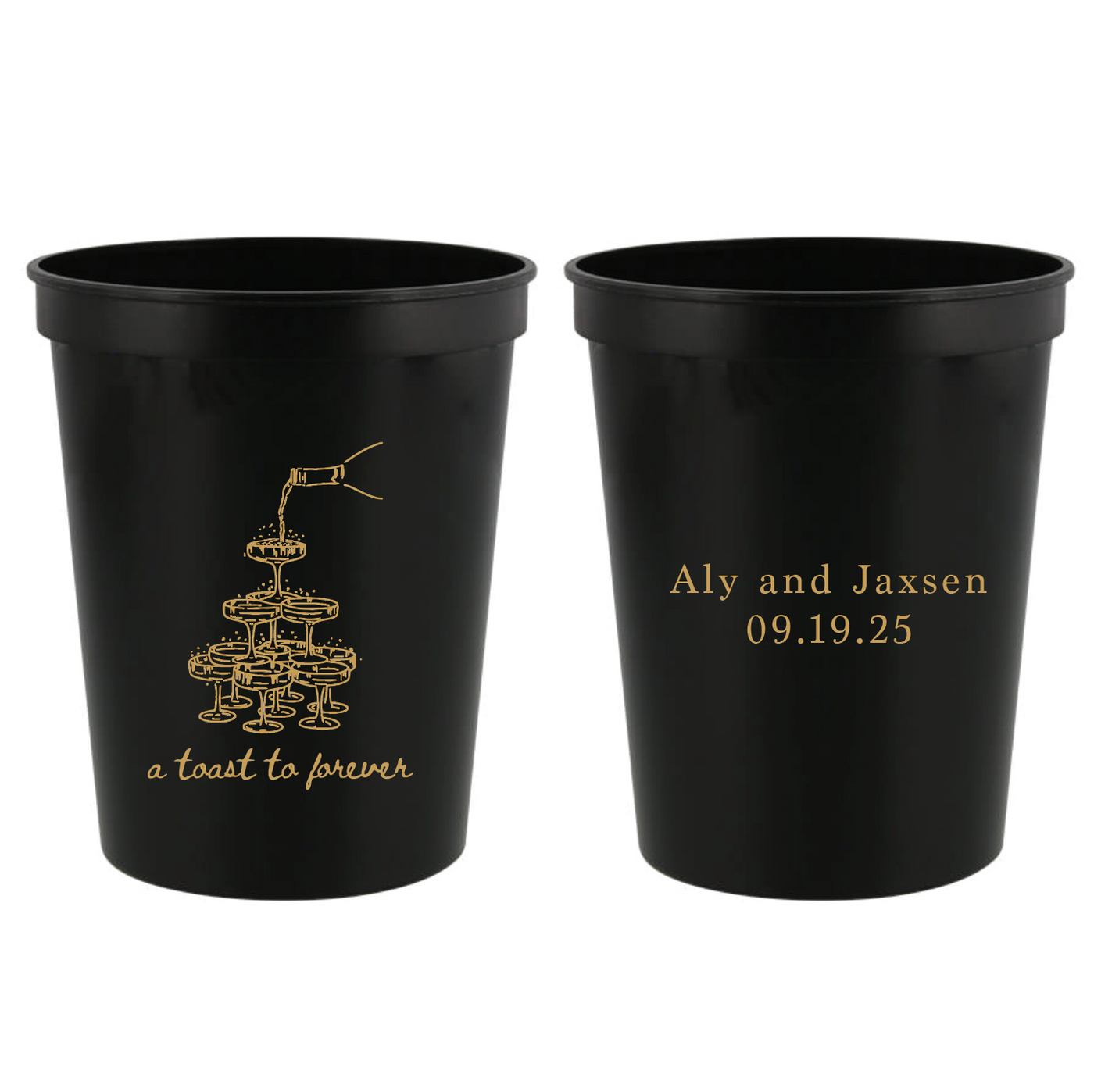 A Toast to Forever Wedding Stadium Cups