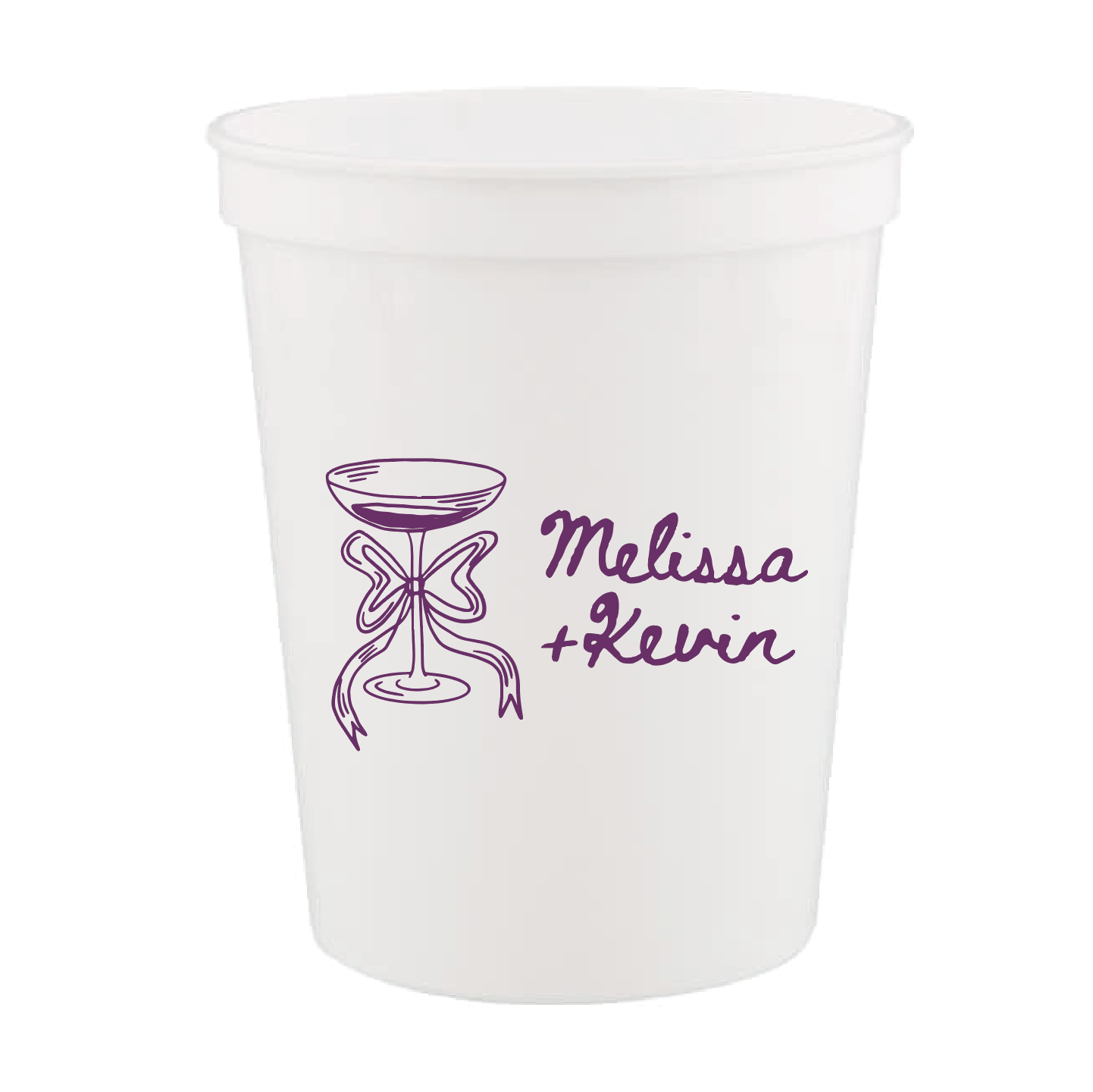 Champagne Doodle Wedding Stadium Cups - Cup - Stadium