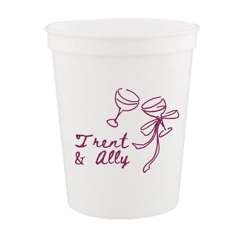 Toast To Forever Personalized Wedding Stadium Cups - Cup - Stadium
