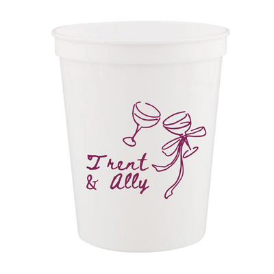 Cheers Personalized Wedding Stadium Cups