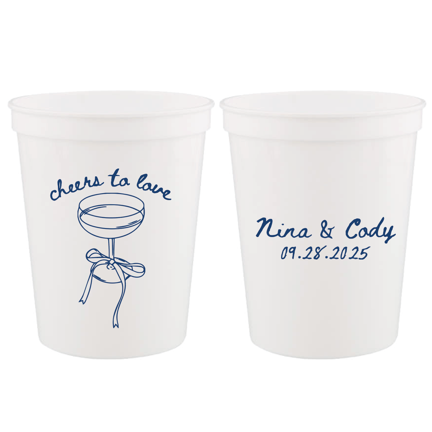 Cheers to Love Wedding Stadium Cups - Cup - Stadium