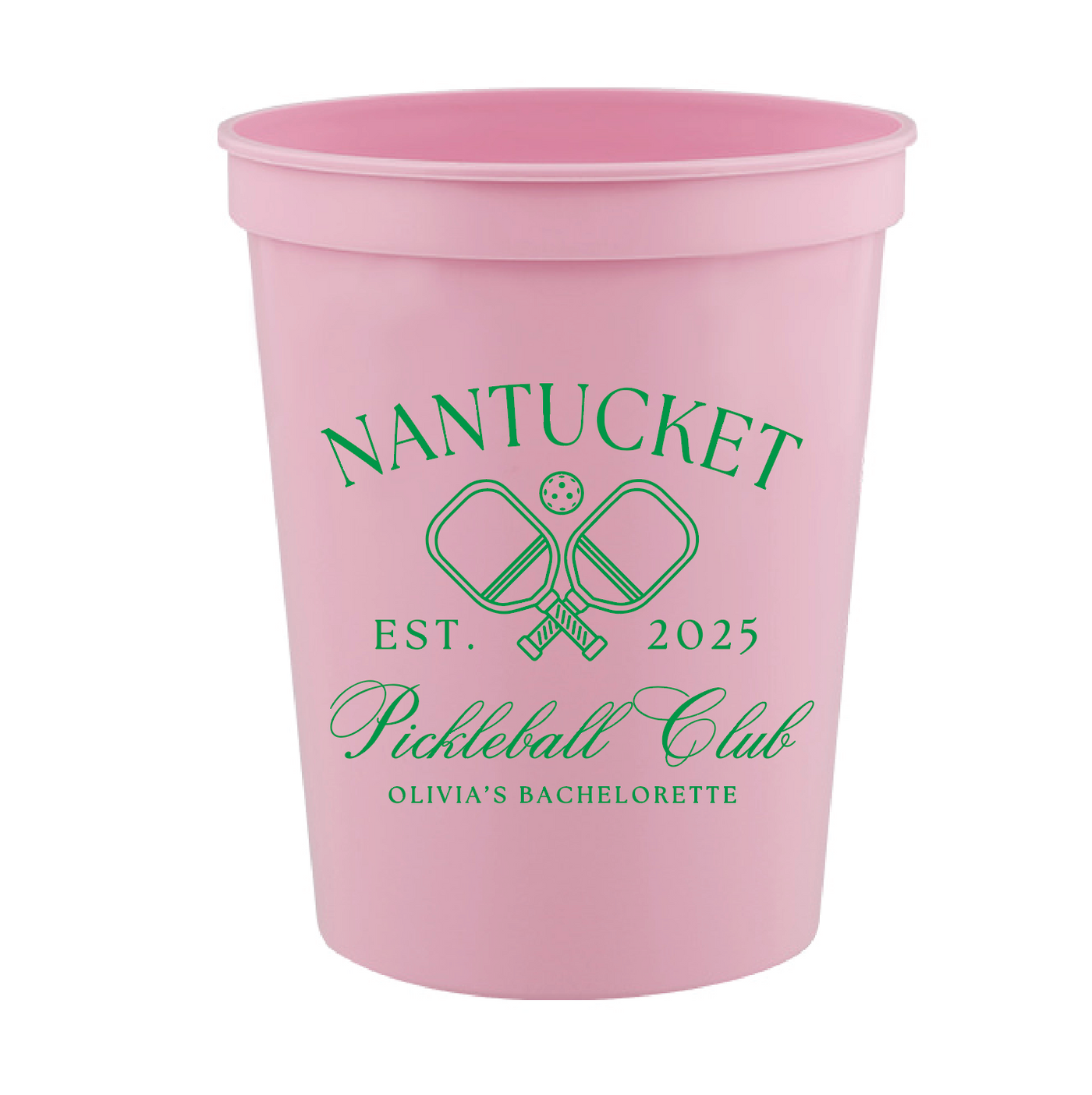 Custom Location Pickleball Club Bachelorette Stadium Cups