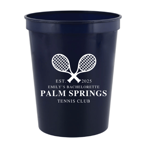 Custom Location Tennis Club Bachelorette Stadium Cups - Cups - Stadium - Bachelorette