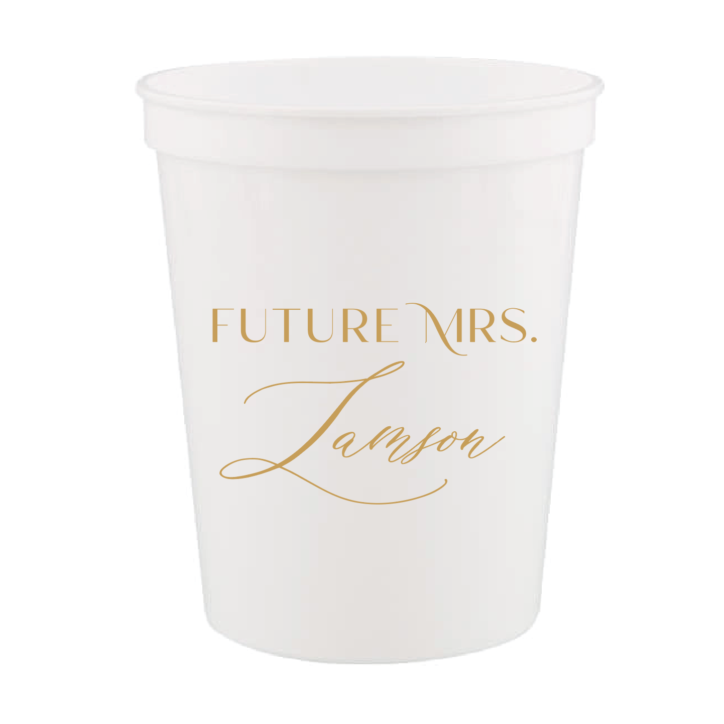 Custom Personalized Bridal Shower Stadium Cups - Cup - Stadium