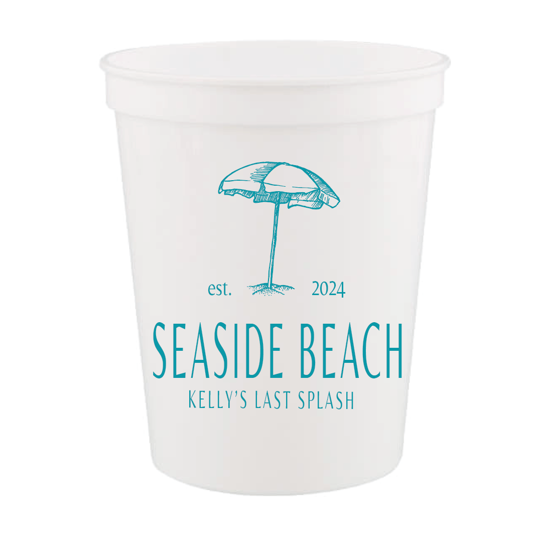 Custom Seaside Bachelorette Stadium Cups - Cups - Stadium - Bachelorette
