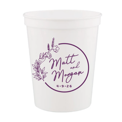 Custom Wedding Cups for Reception and Cocktail Hour