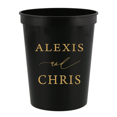 Custom Wedding Stadium Cups for Reception Drinks