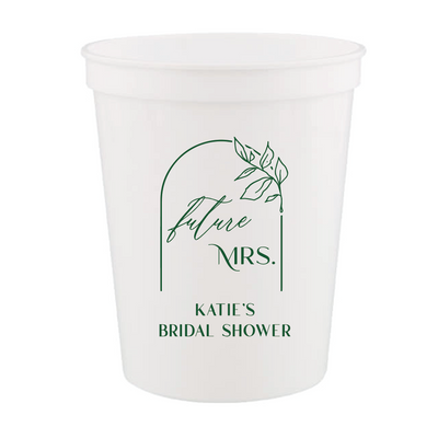 Future Mrs. Bridal Shower Cups with Custom Name