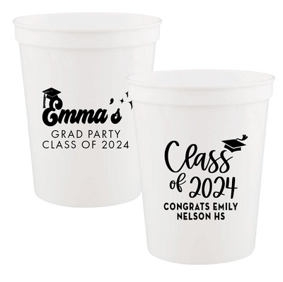 Graduation Personalized Stadium Plastic Cups