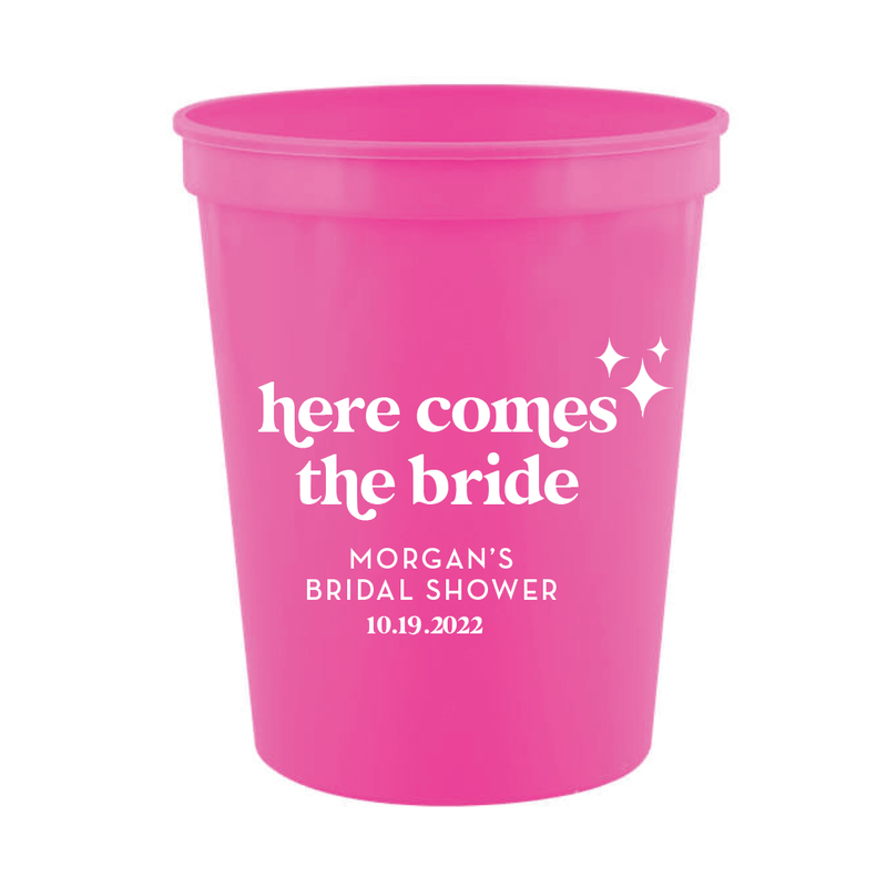 Here Comes the Bride Stadium Cups for Bridal Showers - Cup - Stadium