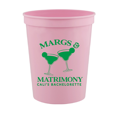 Margs & Matrimony Bachelorette Stadium Cups