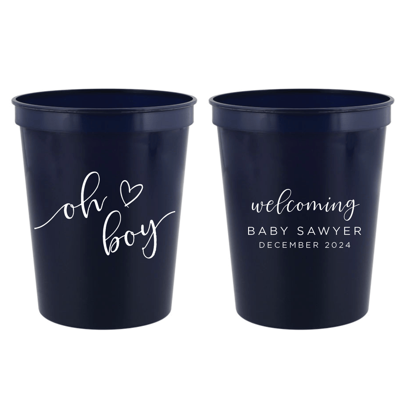 Oh Boy Baby Shower Stadium Cups - Cup - Stadium