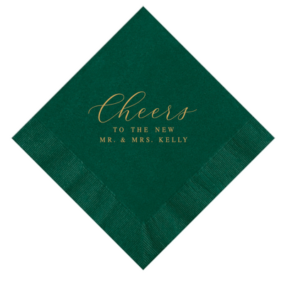 Cheers to the Newlyweds Wedding Napkins