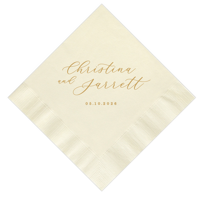 Personalized First Name Wedding Cocktail Napkins