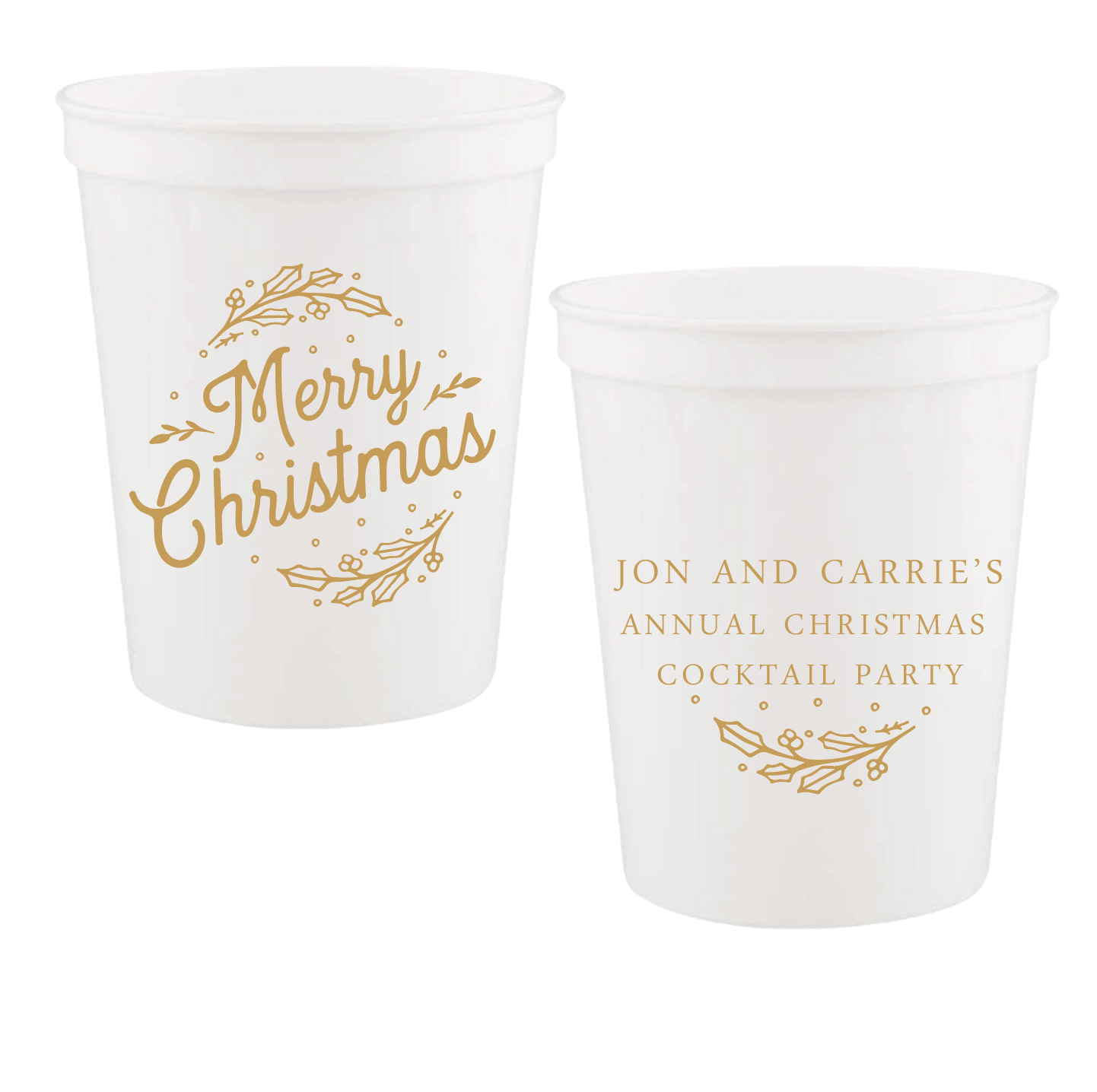 Merry Christmas Party Stadium Cups - Cup - Stadium